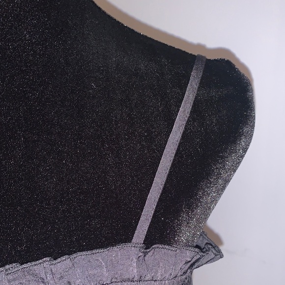 NEW- FUN & Elegant Black Ruffled Camisole Top All In One! - Picture 8 of 13